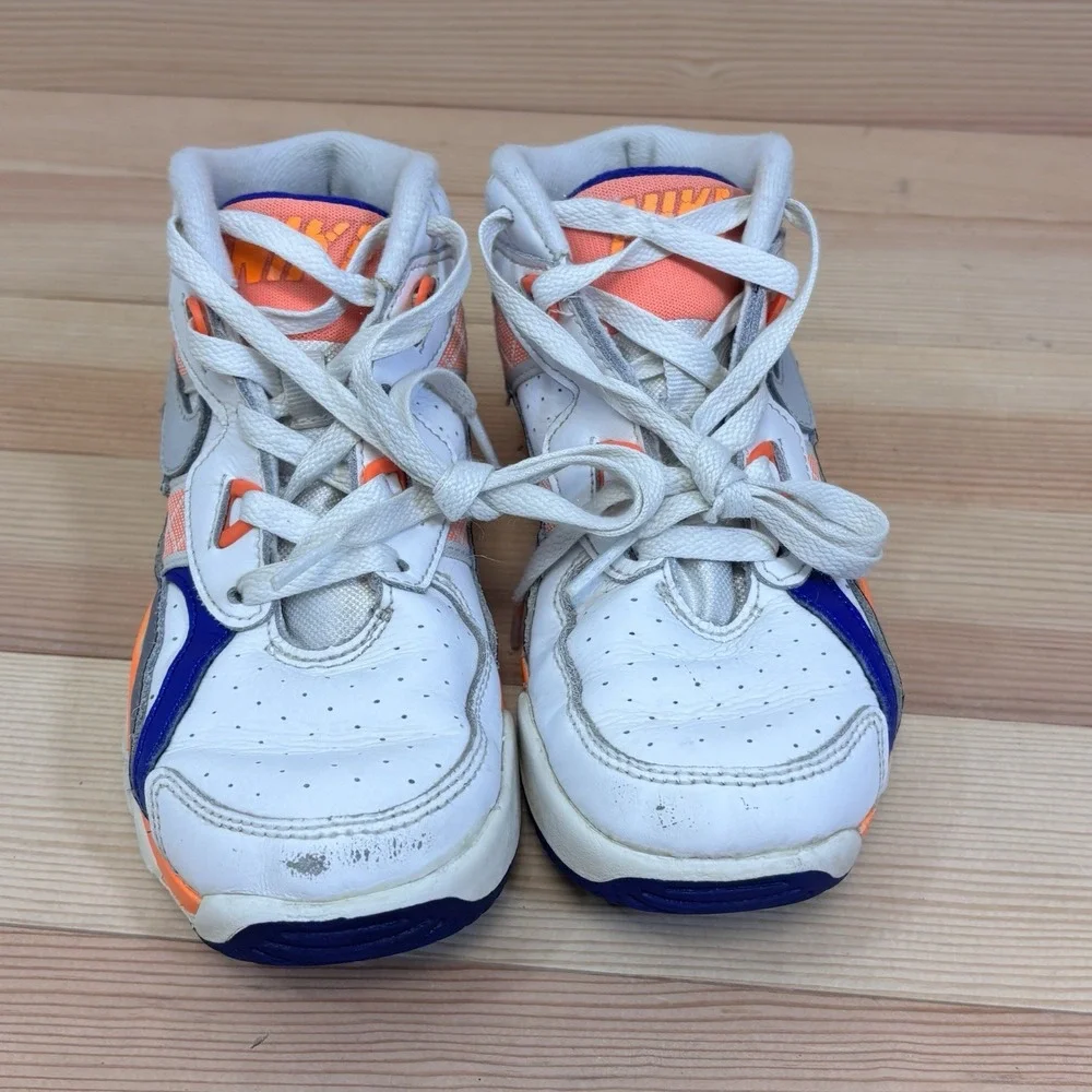 Nike Air Trainer SC High Kids White Orange Concord DV2353-100 Sz 1Y Bo Jackson